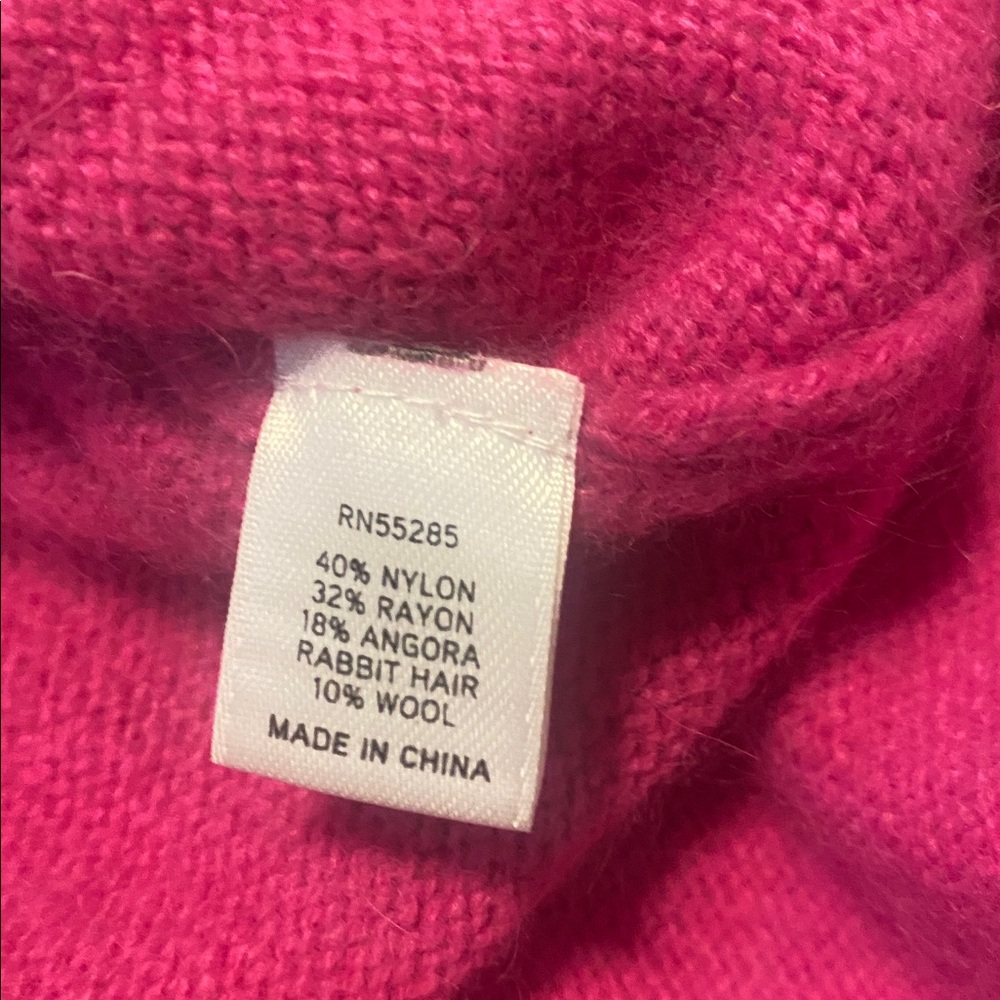 Express Vibrant Pink Knit Sweater - Picture 3 of 6